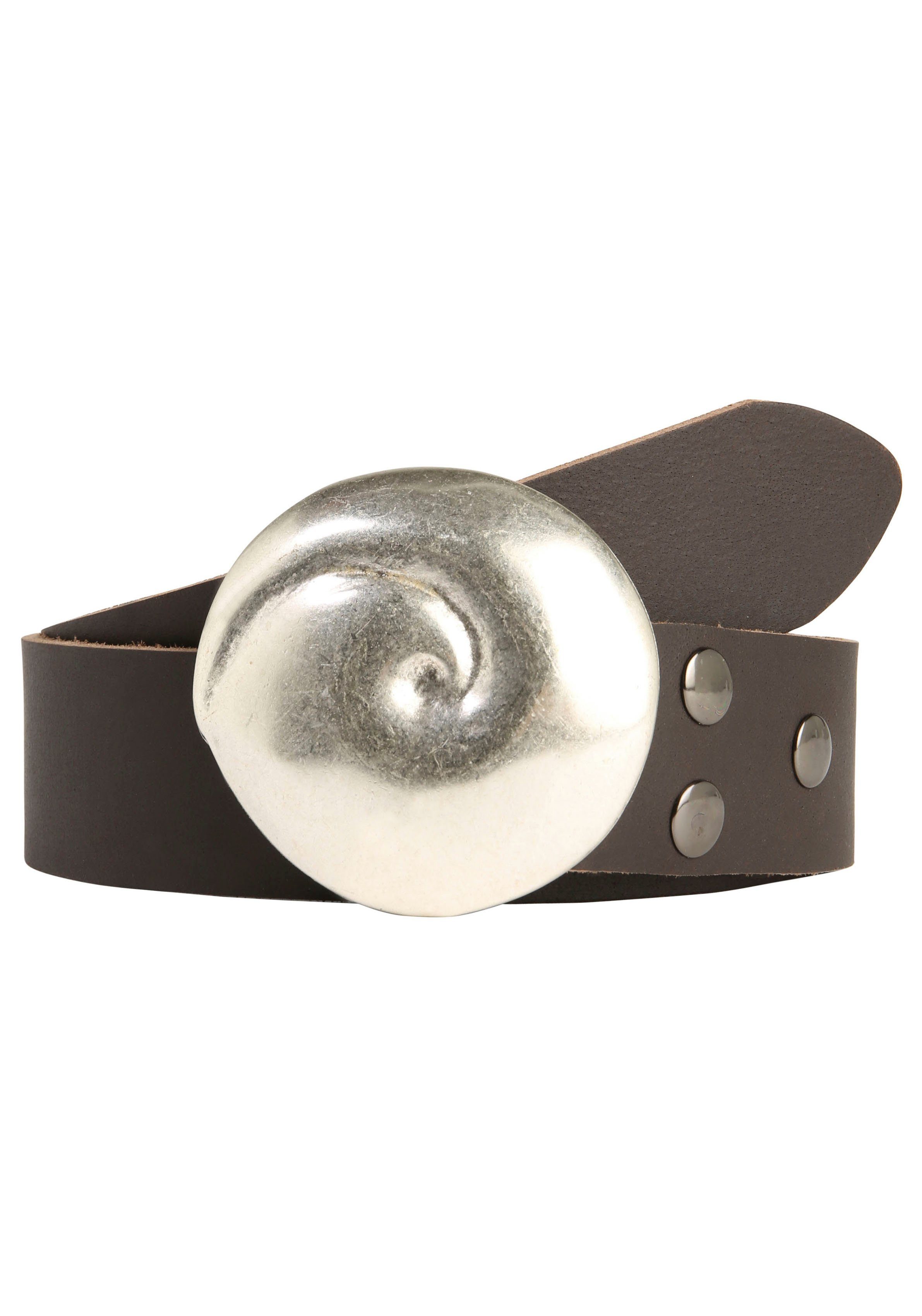 Rettungsring Gürtel Ledergürtel mit austauschbarer Schließe »Muschel Rund S günstig online kaufen