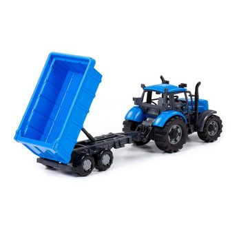 Polesie Spielzeug-Traktor Polesie Traktor Progress mit Kippanhänger, Schwungantrieb Box