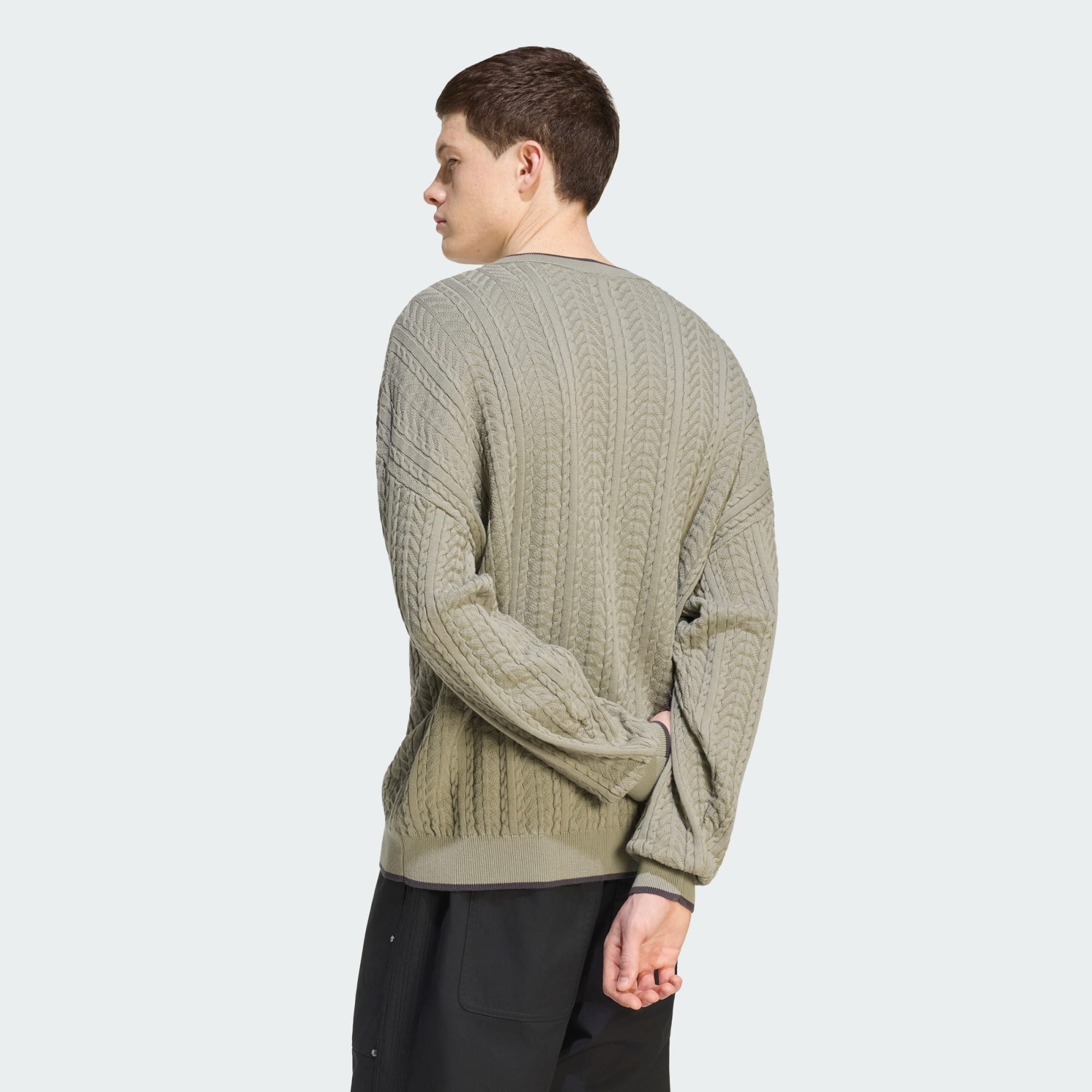 adidas Originals Sweatshirt PULLOVER, GESTRICKT, V-AUSSCHNITT, ZOPFMUSTER (1-tlg)