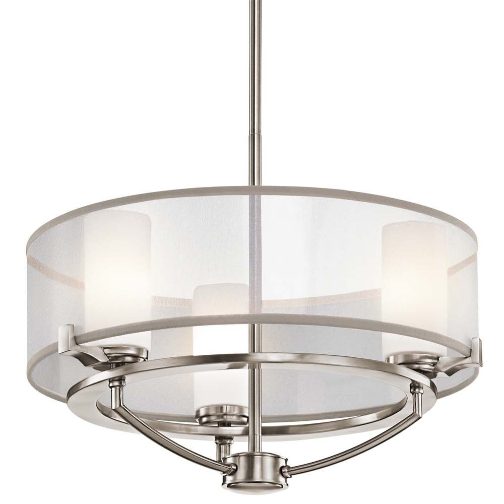 Elstead LIGHTING Kronleuchter, Leuchtmittel inklusive, Warmweiß, Kronleuchter Deckenlampe LED Lampe Esszimmerleuchte 3 Flammig Metall