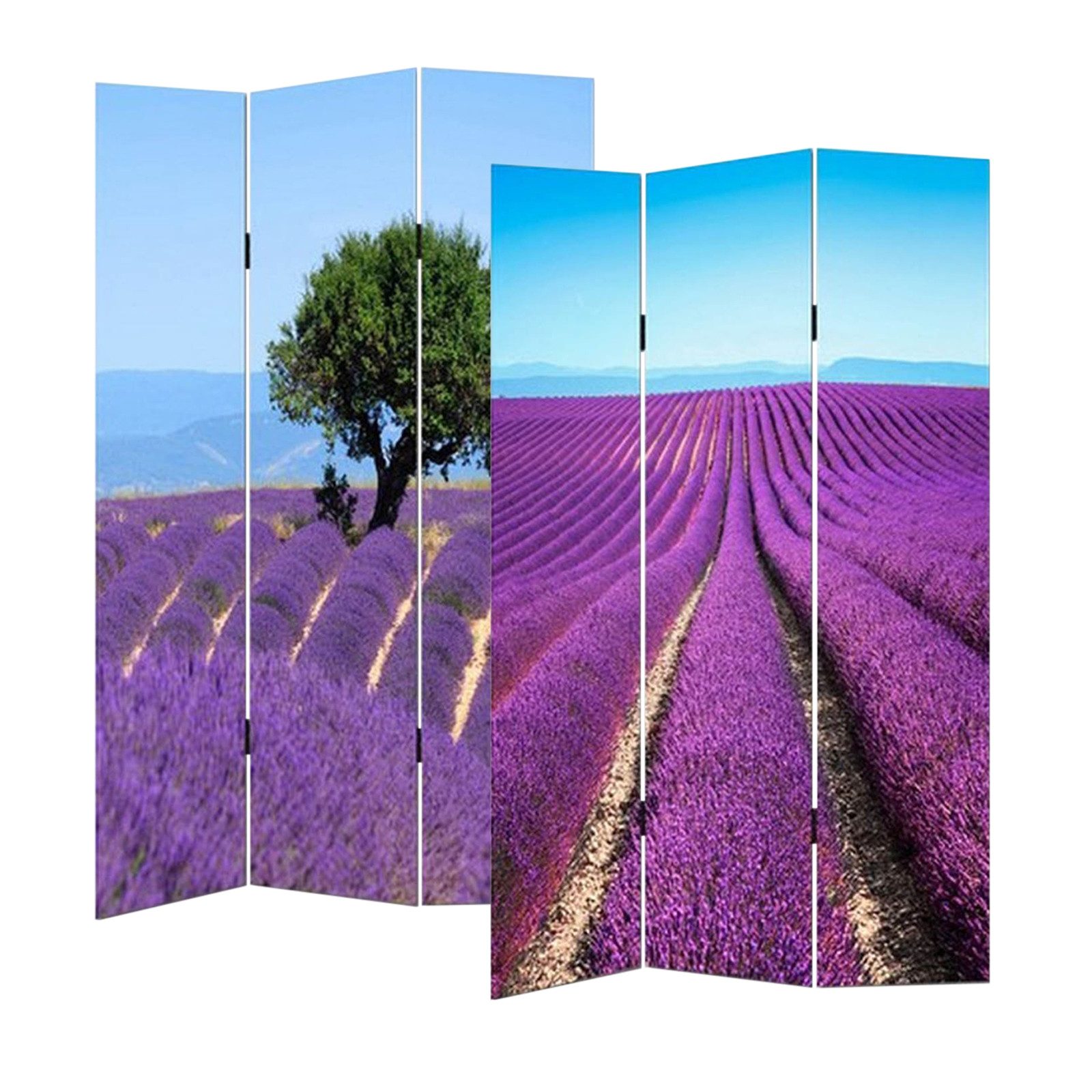 HTI-Line Paravent Paravent Lavendelfeld (Stück, 1 St., 1 Paravent), Raumtei günstig online kaufen