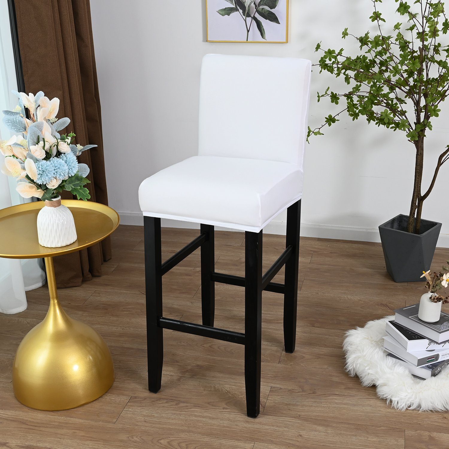 Rosnek Stuhlhusse Spandex,Stretch,für Counter Esszimmer Barhocker günstig online kaufen