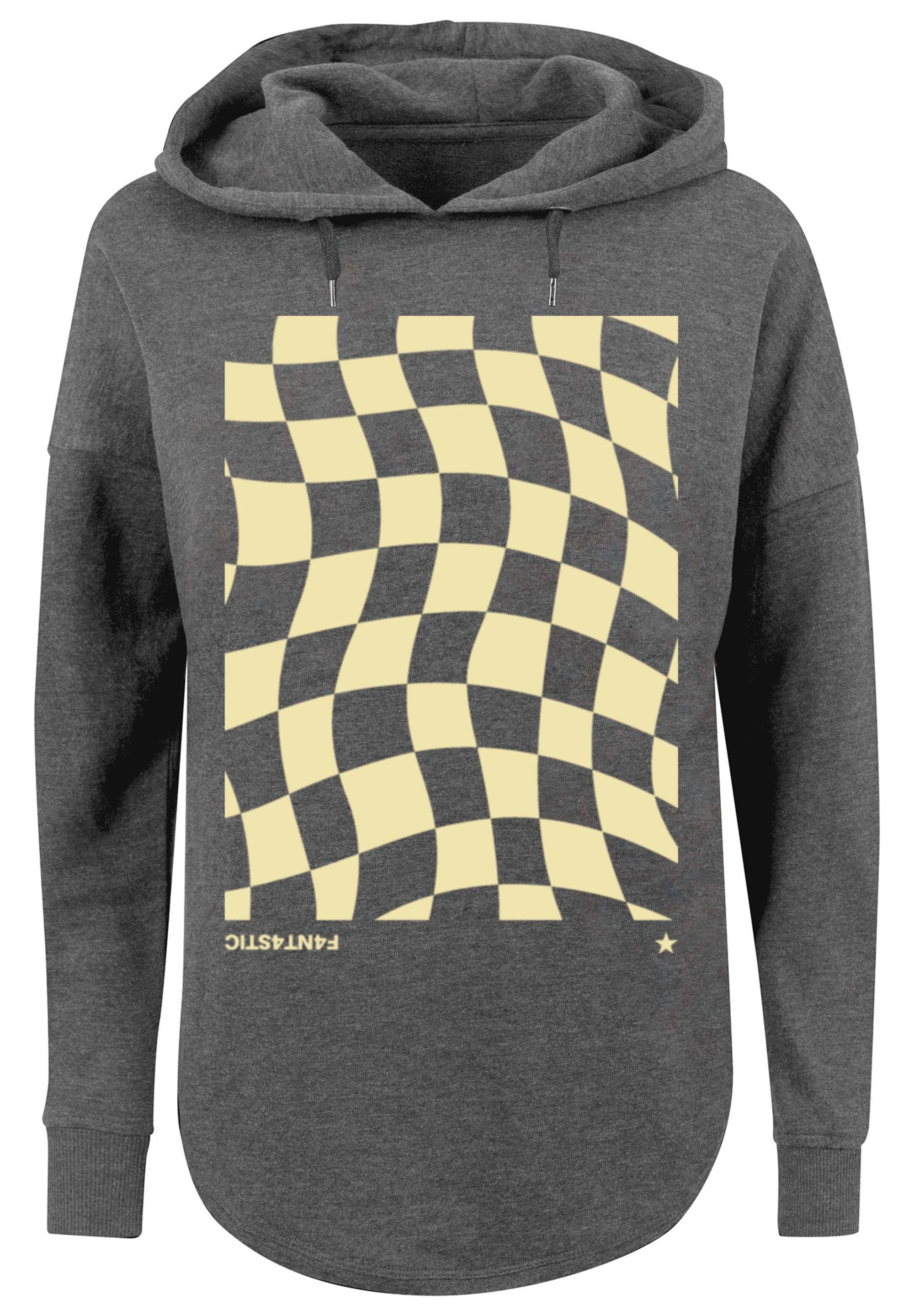 Schach Wavy F4NT4STIC Muster charcoal Kapuzenpullover Print