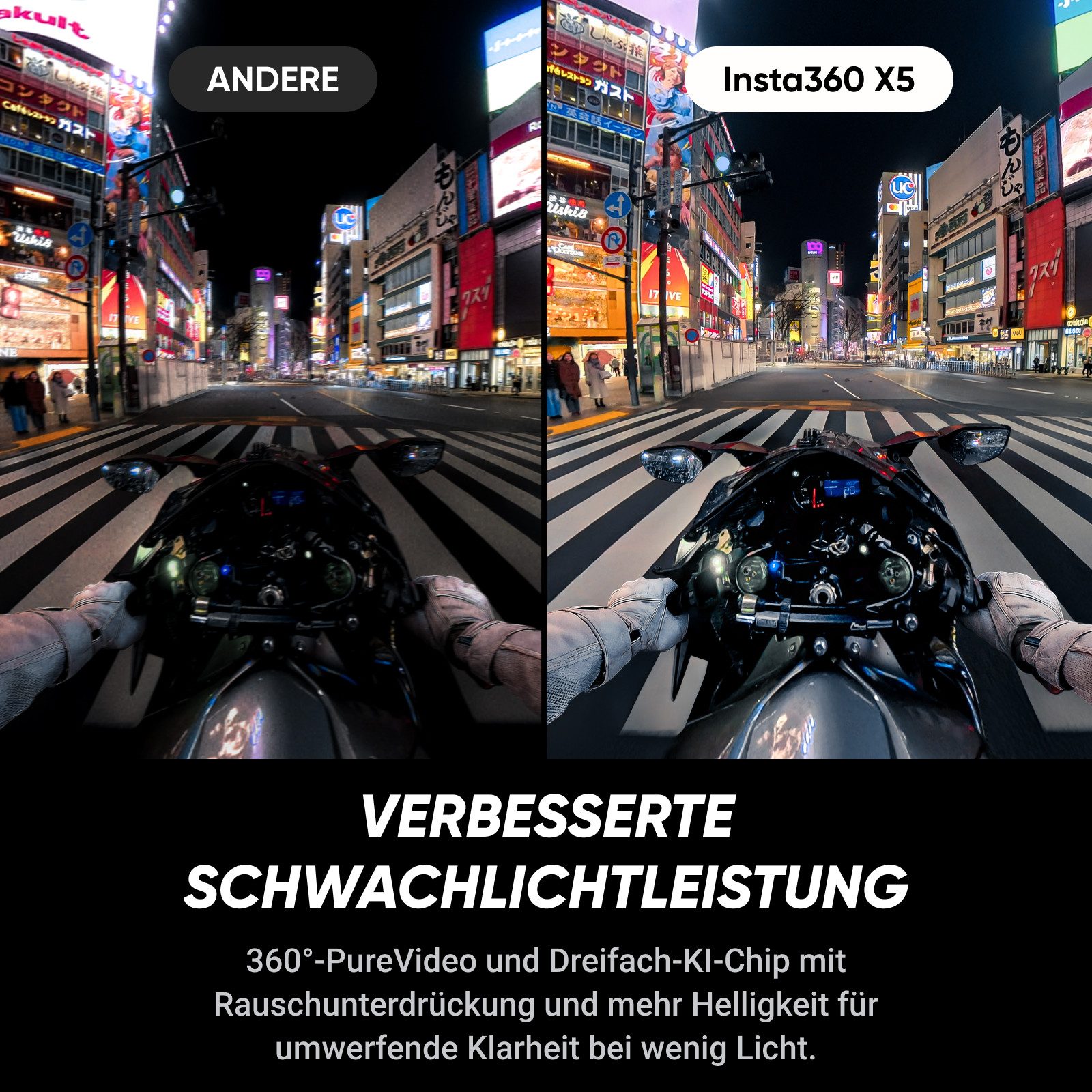 Insta360 Insta360 X5 - Wasserdichte 8K 360°-Kamera Action Cam (8K, WLAN (Wi-Fi), Bluetooth)