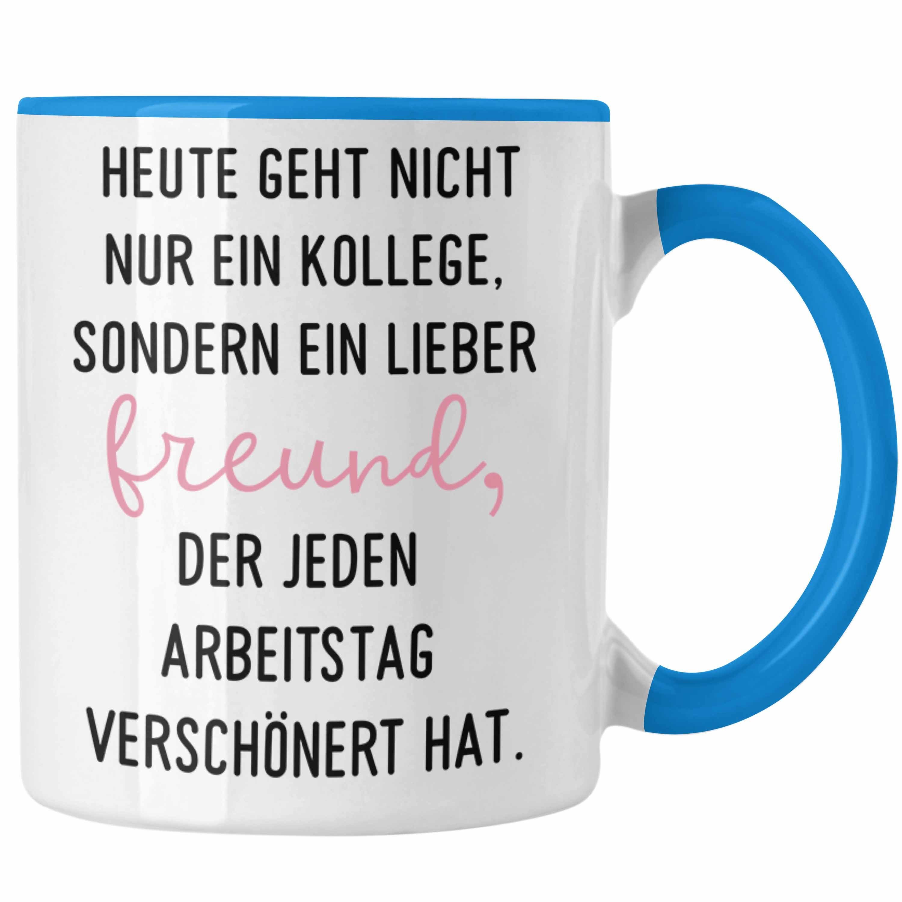 Trendation Tasse Trendation - Jobwechsel Geschenk Kollege Schöner Spruch Abschied Bester Kollege Abschiedsgeschenk Blau