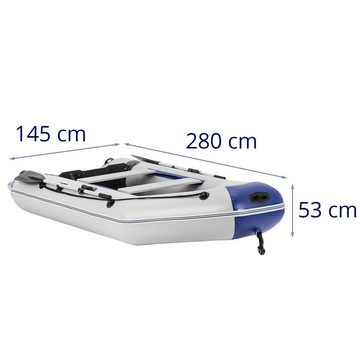 MSW Schlauchboot Schlauchboot Paddelboot aufblasbar blau weiß 280 kg Holzboden 3
