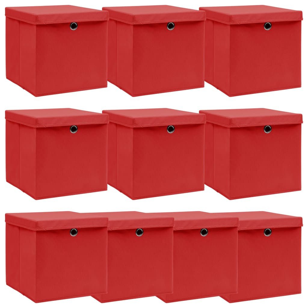 vidaXL Aufbewahrungsbox, Ordnungsboxen mit Deckeln 10 günstig online kaufen