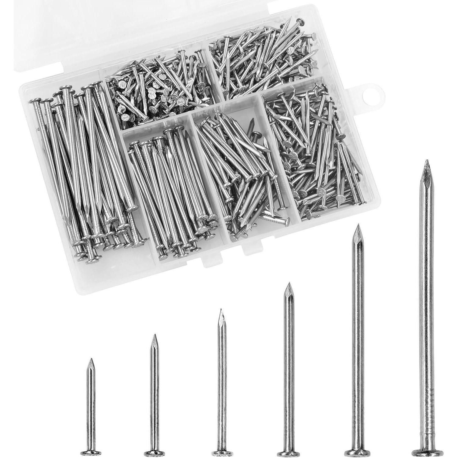 LuxusKollektion Stahlnagel Stahlnägel-Set 480tlg 6 Größen