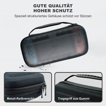 neue dawn Spielekonsolen-Tasche Tragetasche Kompatibel mit Nintendo Switch Nintendo-Controller (Harte Aufbewahrungstasche mit 21 Spielkartenfächer)