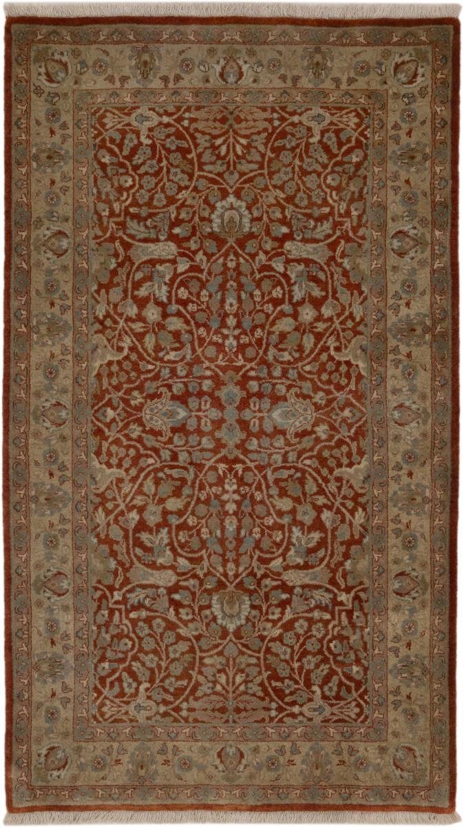 Orientteppich Indo Täbriz 92x159 Handgeknüpfter Orientteppich, Nain Trading, rechteckig, Höhe: 12 mm