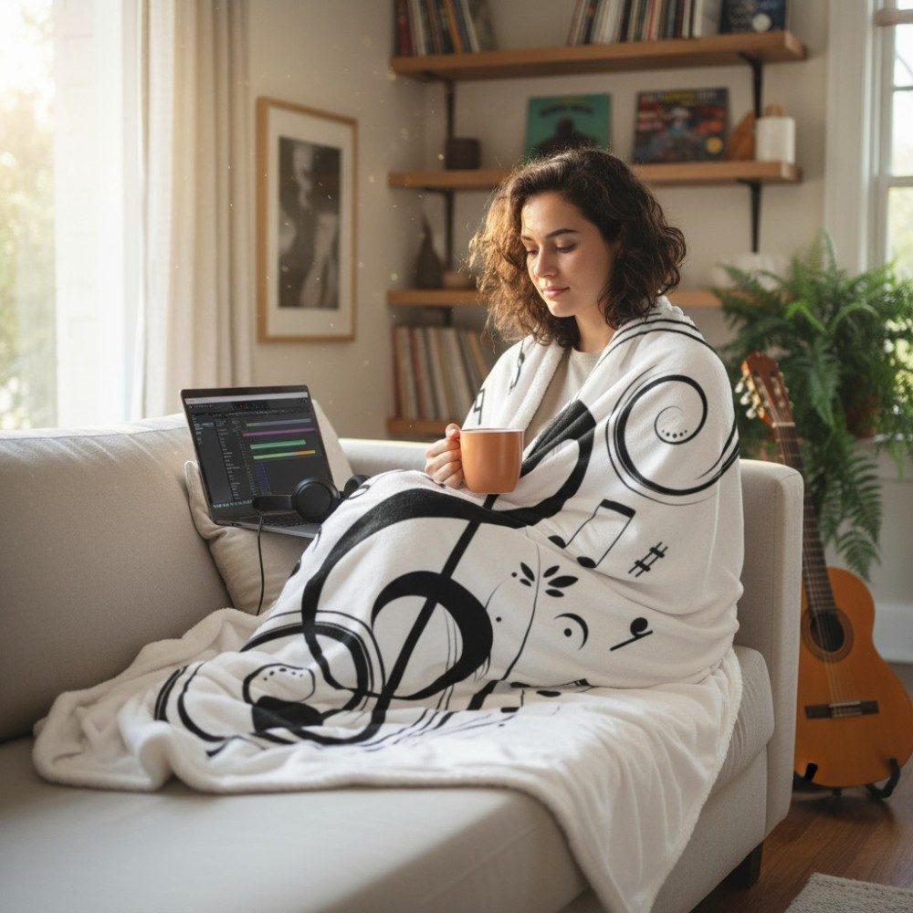 Wohndecke Decke Violinschlüssel, mugesh, für Musiker günstig online kaufen