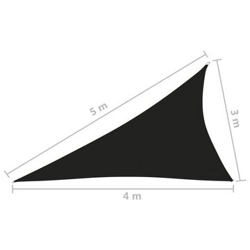 vidaXL Balkonsichtschutz Sonnensegel Oxford-Gewebe Dreieckig 3x4x5 m Schwarz (1-St)