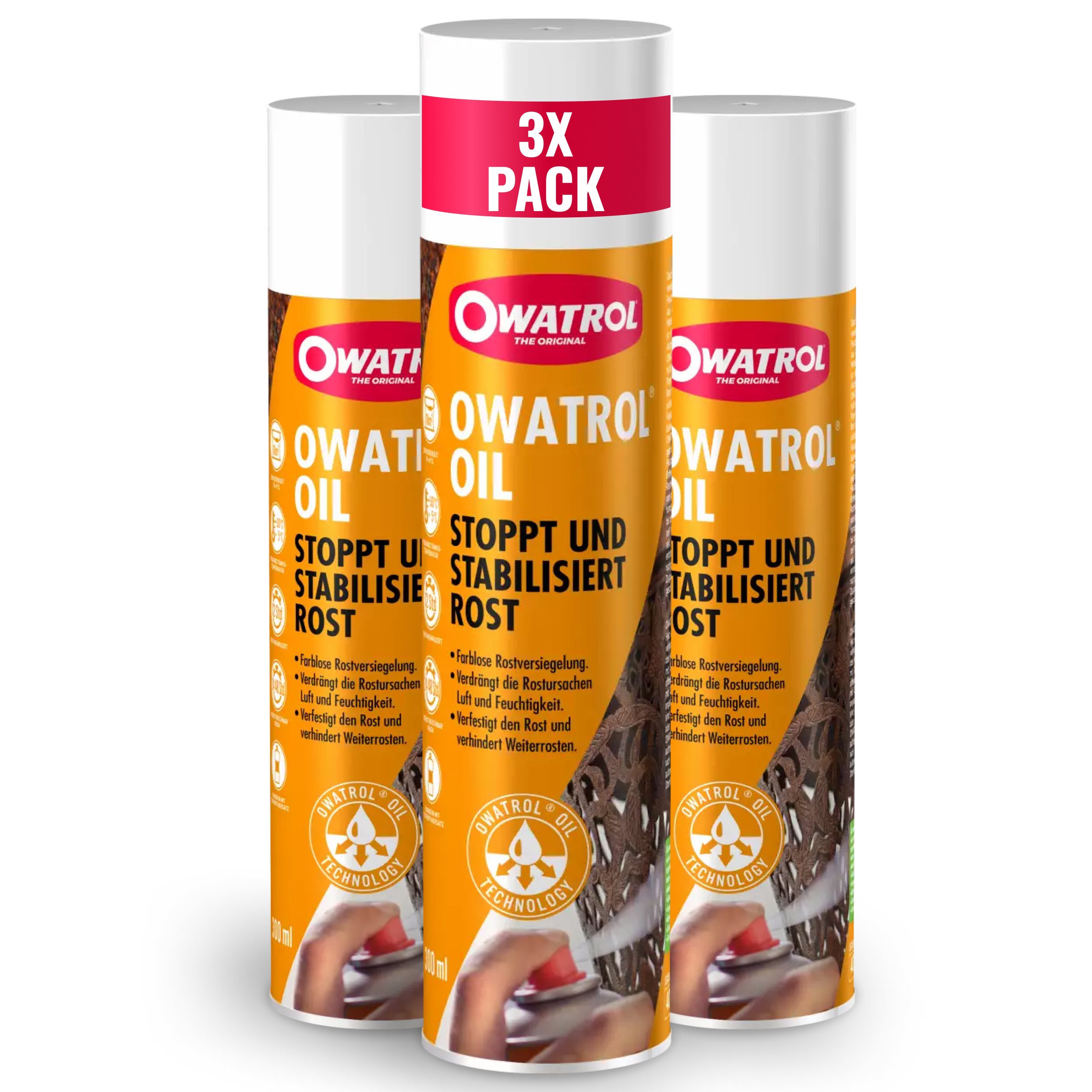 OWATROL Rostschutzgrundierung ÖL - SPRAY, 3-tlg.