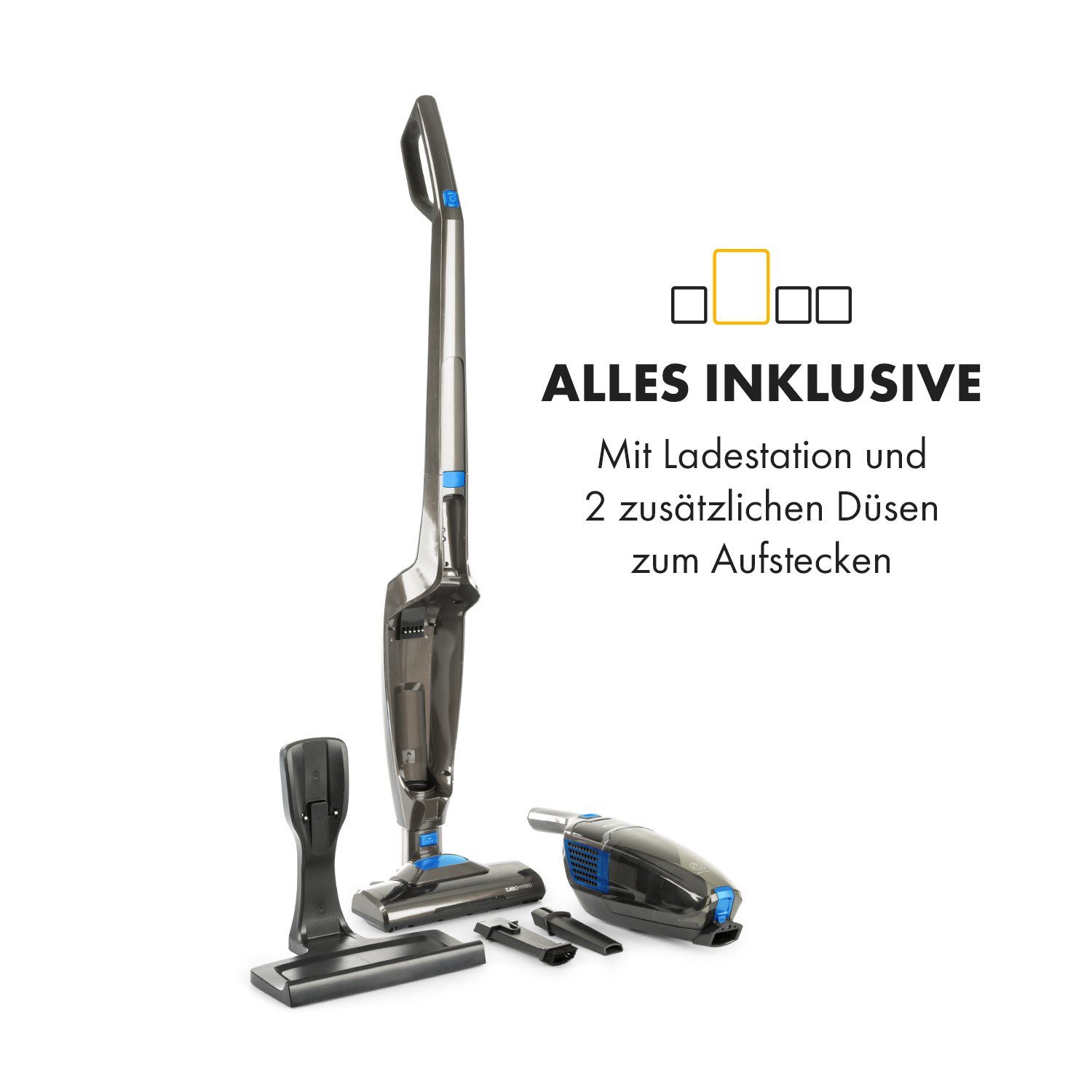 Klarstein Bodenstaubsauger TurboHybrid Staubsauger, 100 W