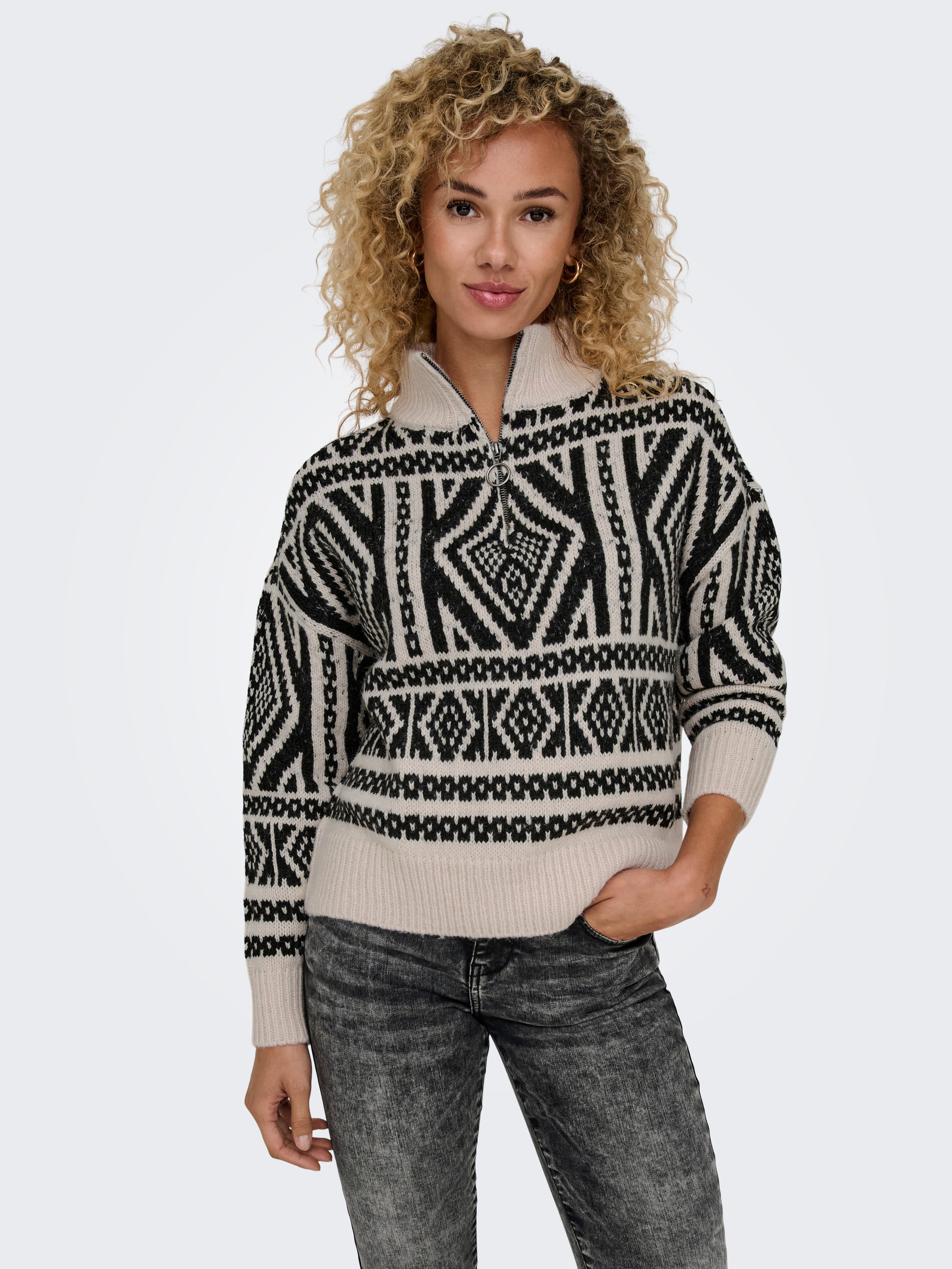 ONLY Strickpullover ONLFELICIA LS ZIP PULLOVER NCA KNT günstig online kaufen