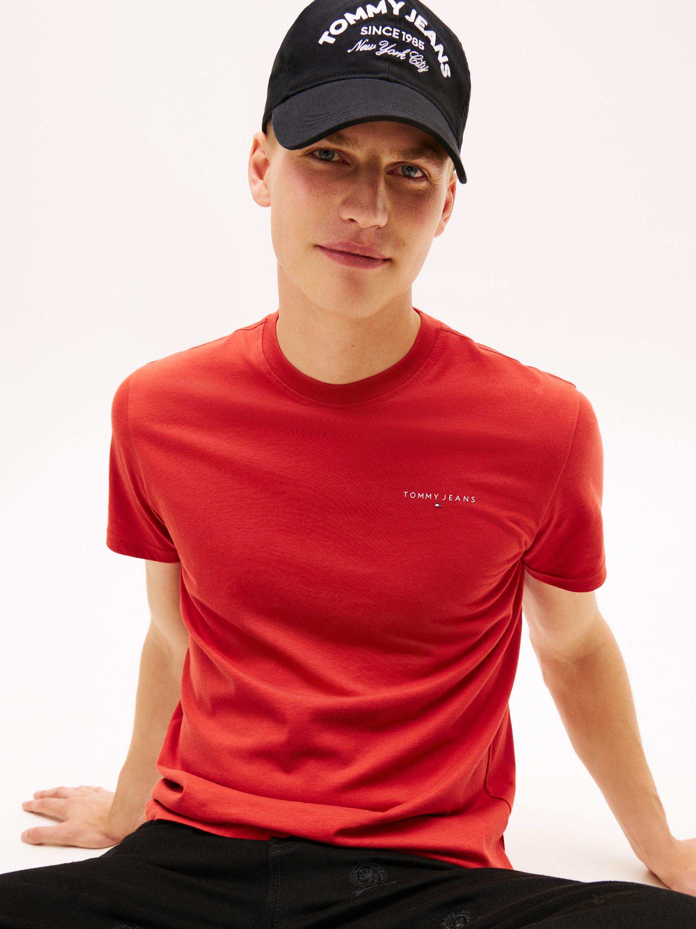 Tommy Jeans T-Shirt TJM SLIM LINEAR CHEST TEE EXT Mit Rundhalsausschnitt günstig online kaufen