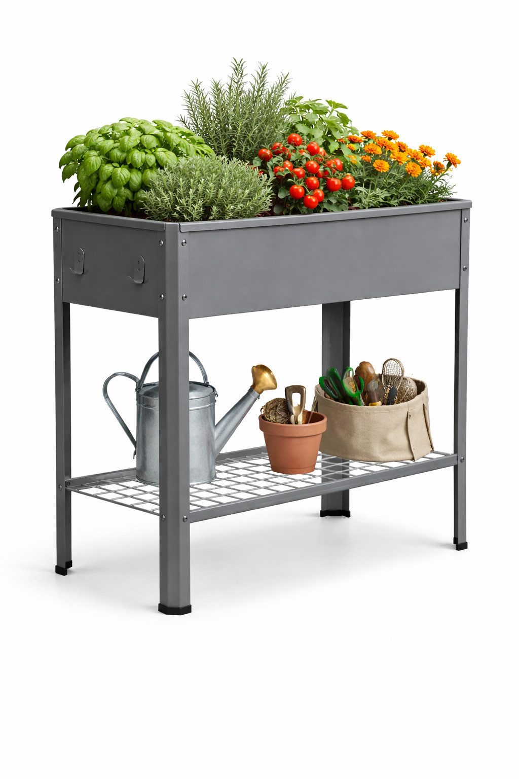 VCM Hochbeet Balora Hochbeet B. 80 x T. 35 x H. 80 cm (Produkt, Montagematerial, einfache Aufbauanleitung), stehender Pflanzkasten für Balkon, Terrasse & Garten