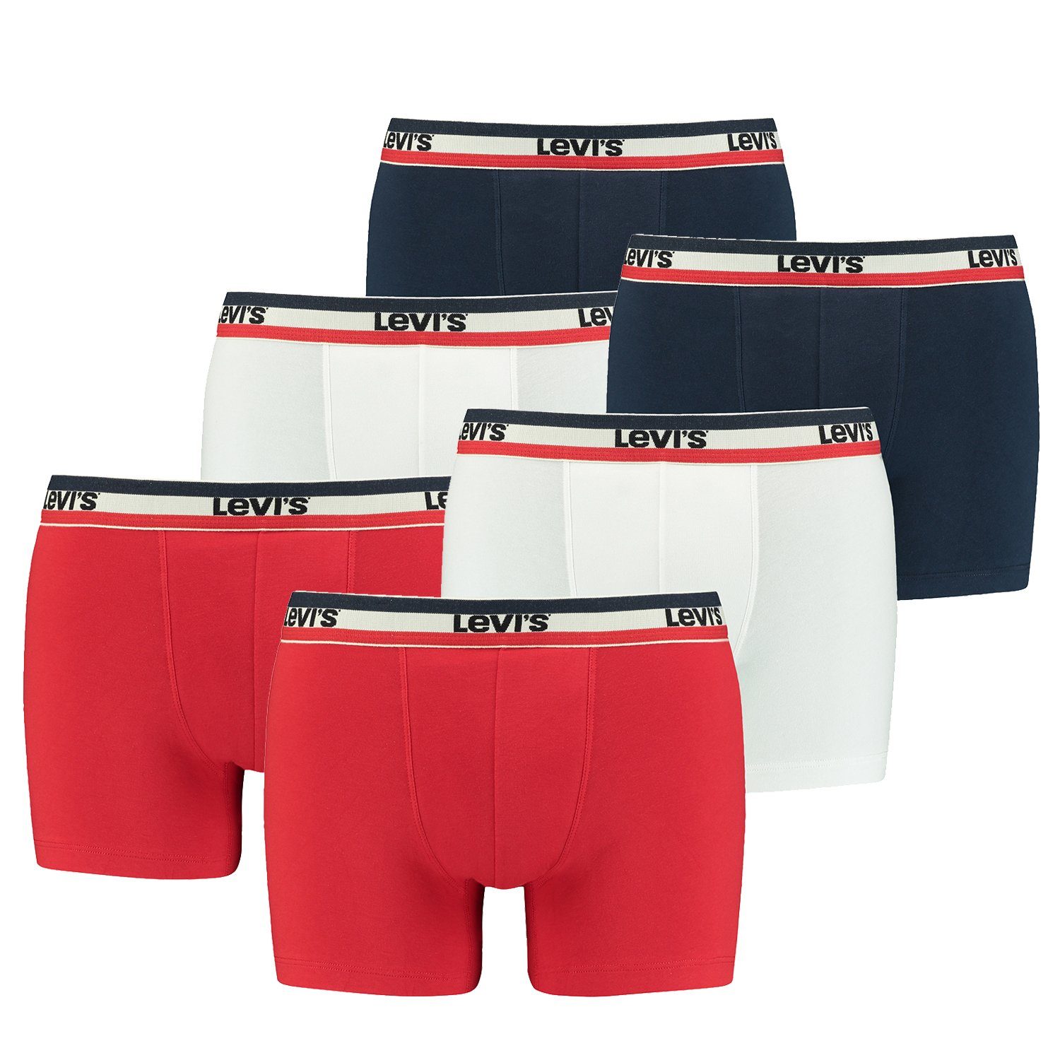 Levi's® Boxershorts LEVIS Men Sprtswr Logo Boxer 6P (6-St) White/Blue/Red