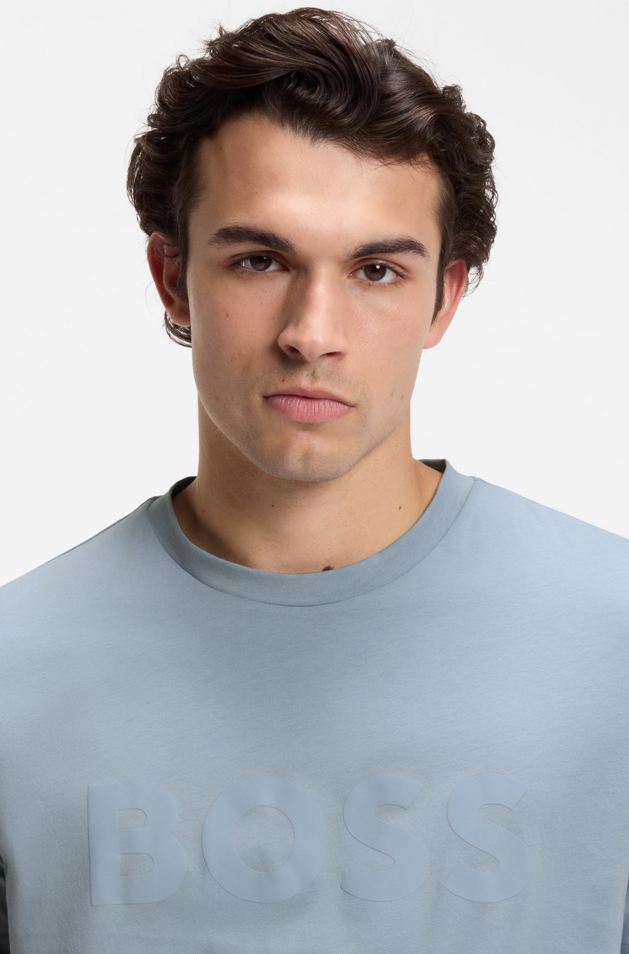BOSS ORANGE T-Shirt Thinking (1-tlg) Rundhalsausschnitt, Regular Fit, großer Logodruck
