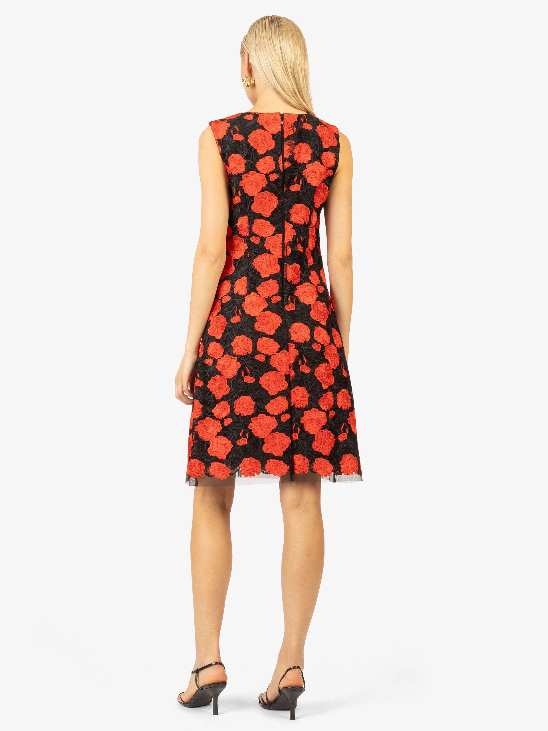 Kraimod Cocktailkleid mit Rosenmuster & A-Linie