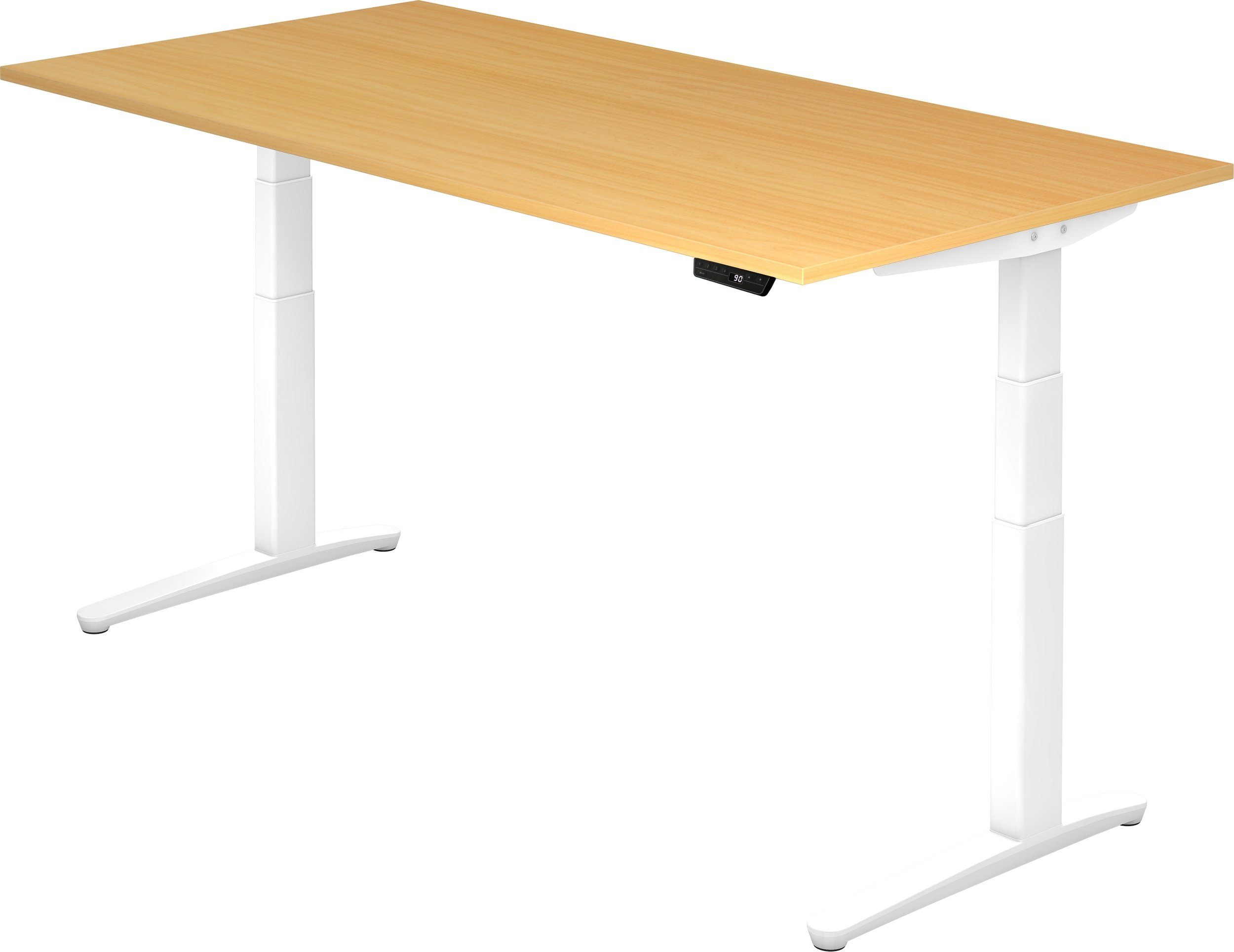cm - Schreibtisch Schreibtisch - Weiß XBHM, elektrisch 200 Rechteck: Dekor: Gestell: x 100 Buche bümö