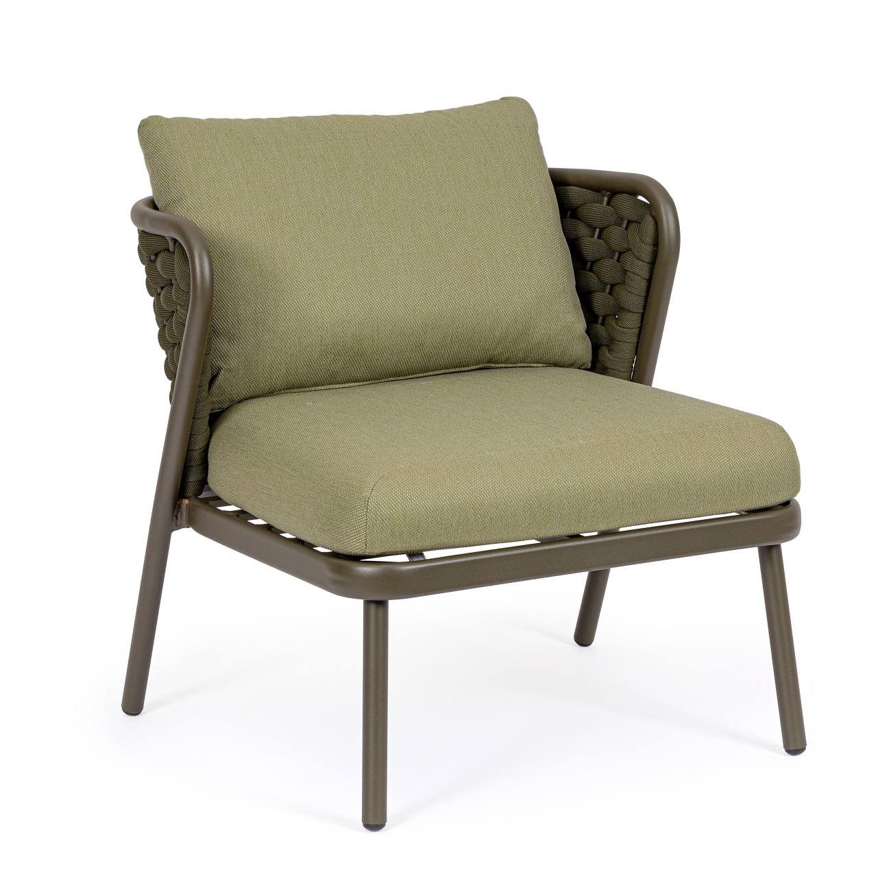 Bizzotto Gartensessel Harlow aus Aluminium, Olive