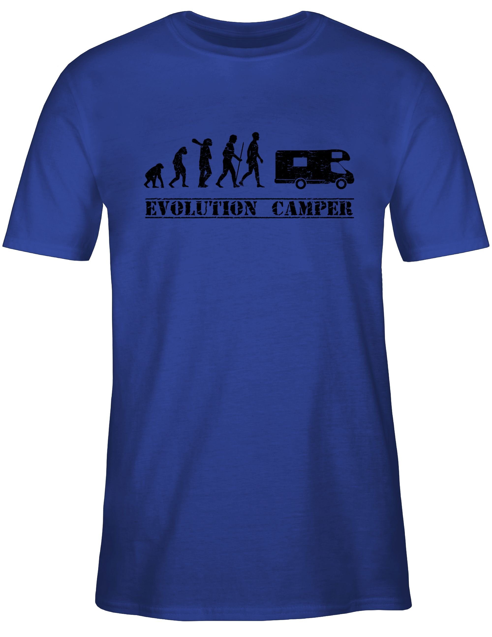 Shirtracer T-Shirt Evolution 03 Royalblau Camper Evolution Outfit