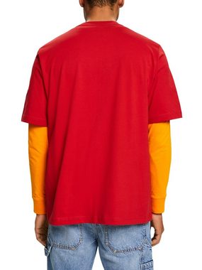 Esprit T-Shirt Unisex-T-Shirt aus Pima-Baumwolle mit Print (1-tlg)