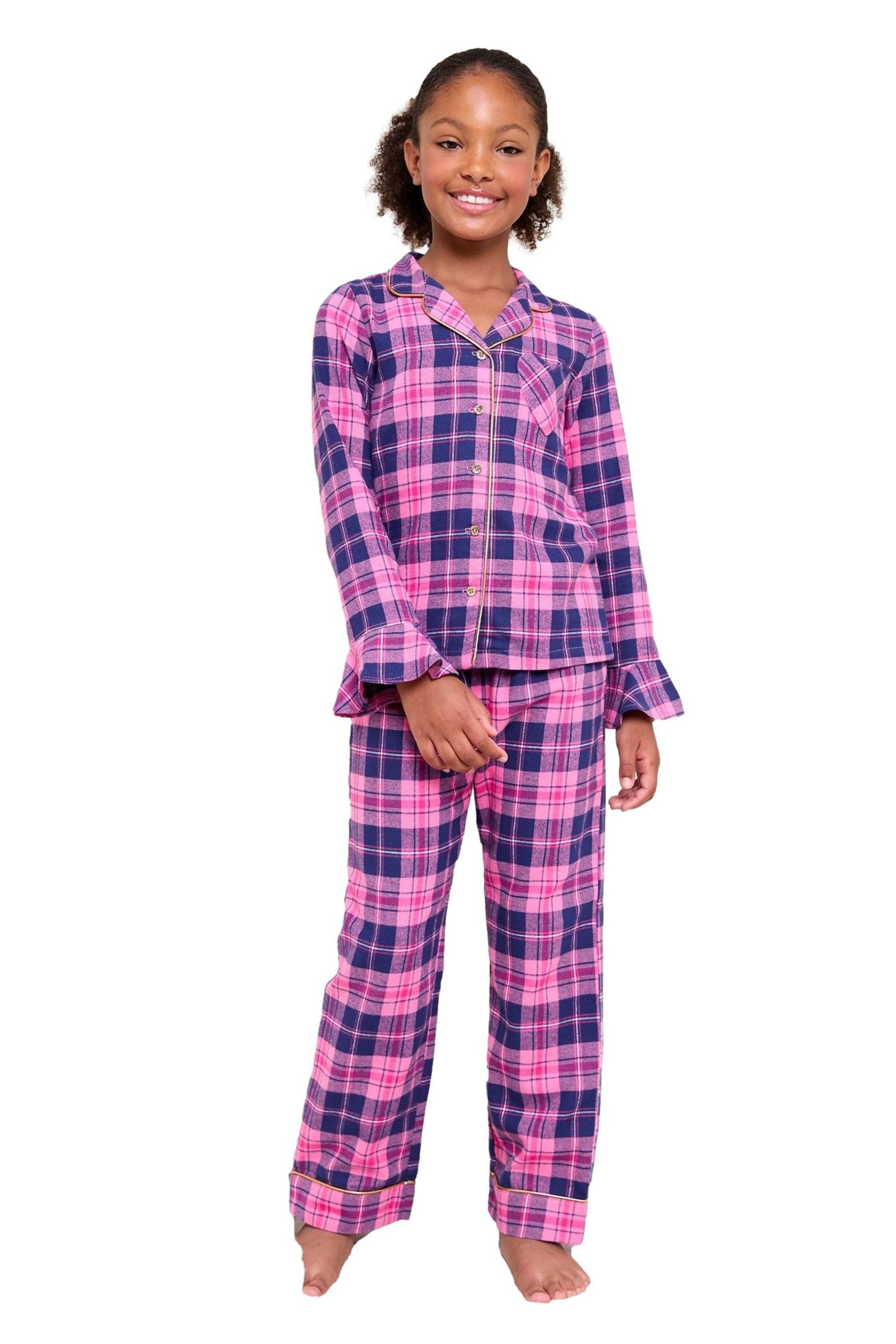 LIPSY Pyjama Lipsy Weihnachtlicher gewebter Pyjama mit Karos (2 tlg)