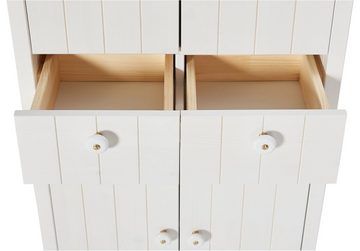 Home affaire Hochschrank Tina Badmöbel, Schrank, Breite 57 cm, Massivholz