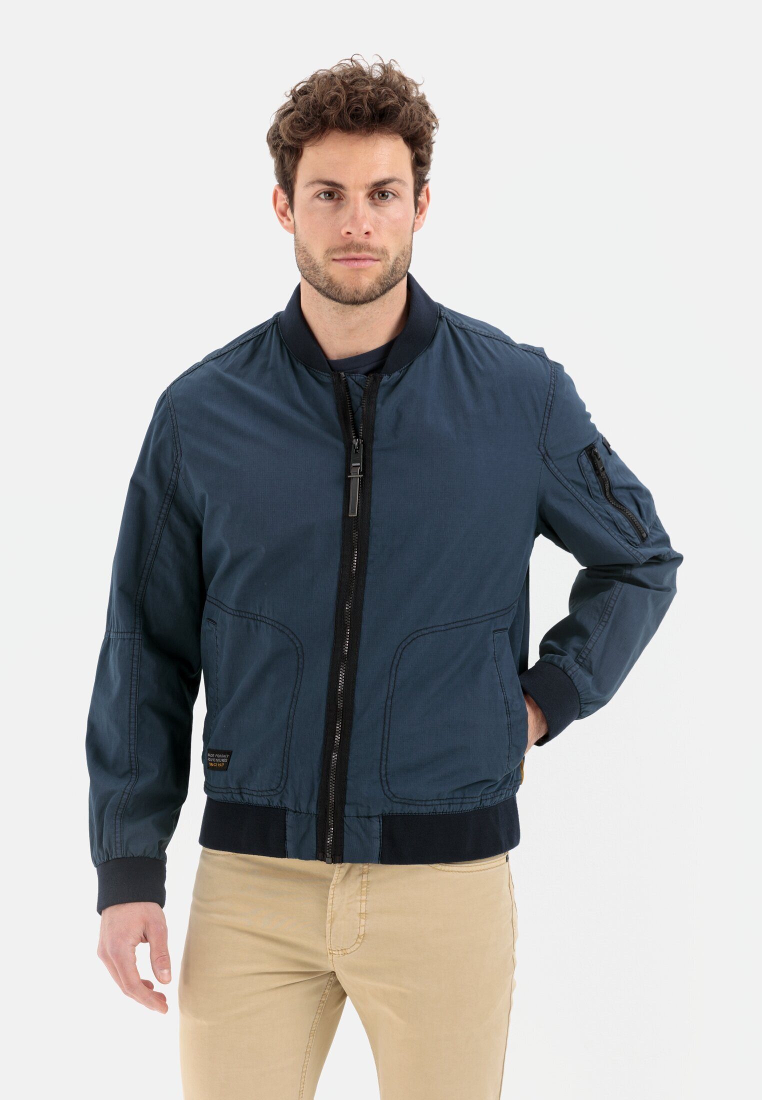 Blouson mit Collegekragen