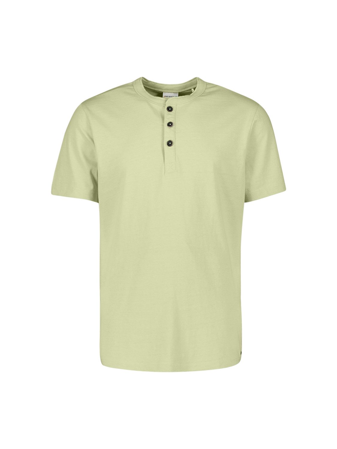 NO EXCESS T-Shirt Granddad Half button Melang - Kurzarmshirt - Sommershirt