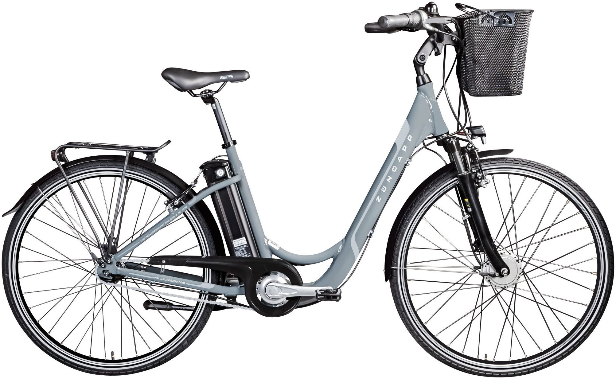Zündapp E-Bike Cityrad Z517, 7 Gang, Nabenschaltung, Frontmotor, 531 Wh, E Bike Damenfahrrad 28 Zoll 155 - 190 cm mit 7 Gang Nabenschaltung
