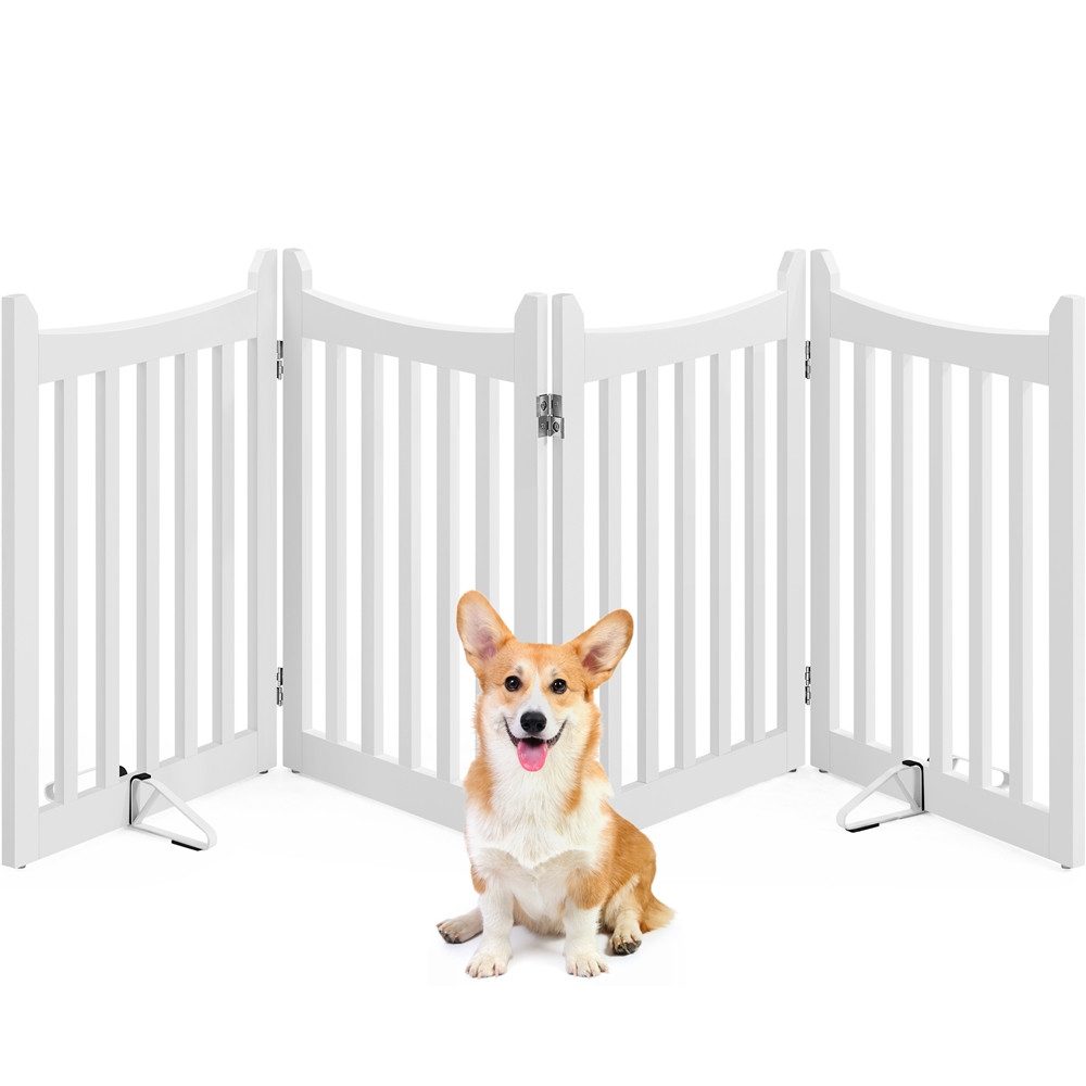Yaheetech Freigehege, Hund Schutzgitter mit 2 Stützfüßen, Faltbar, BxH: 204,5 × 60,5 cm