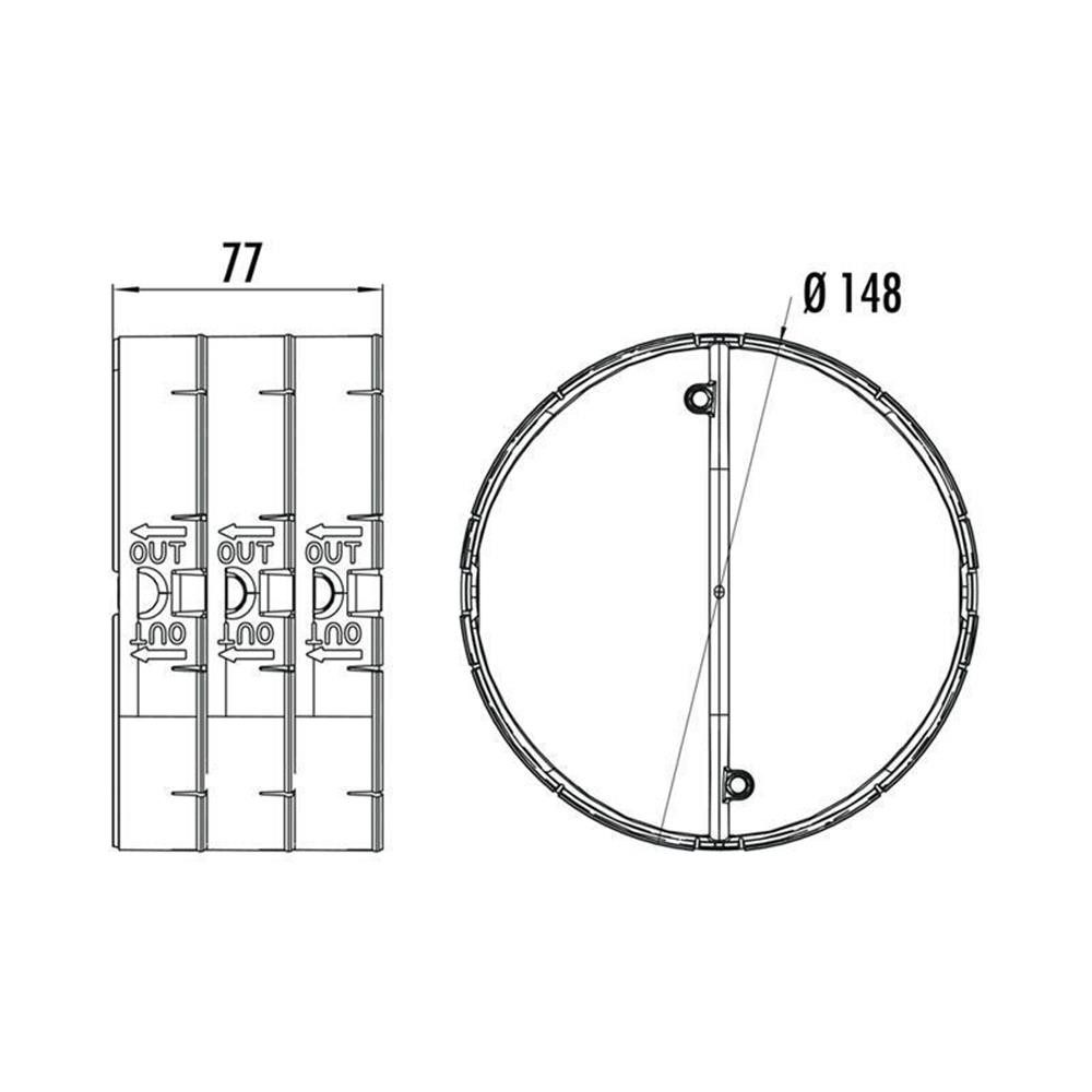 Naber Abluft-Set COMPAIR System Ø 150 THERMOBOX / Rückstauklappe