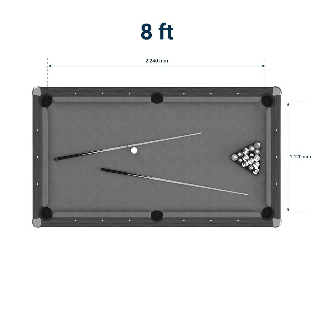 In Erle“, Grün, 8 8 „Tirol Billardtisch lieferbar ft = cm 249x137 Englisch Turniergröße BISON 7 ft ft und Billard Billardtisch