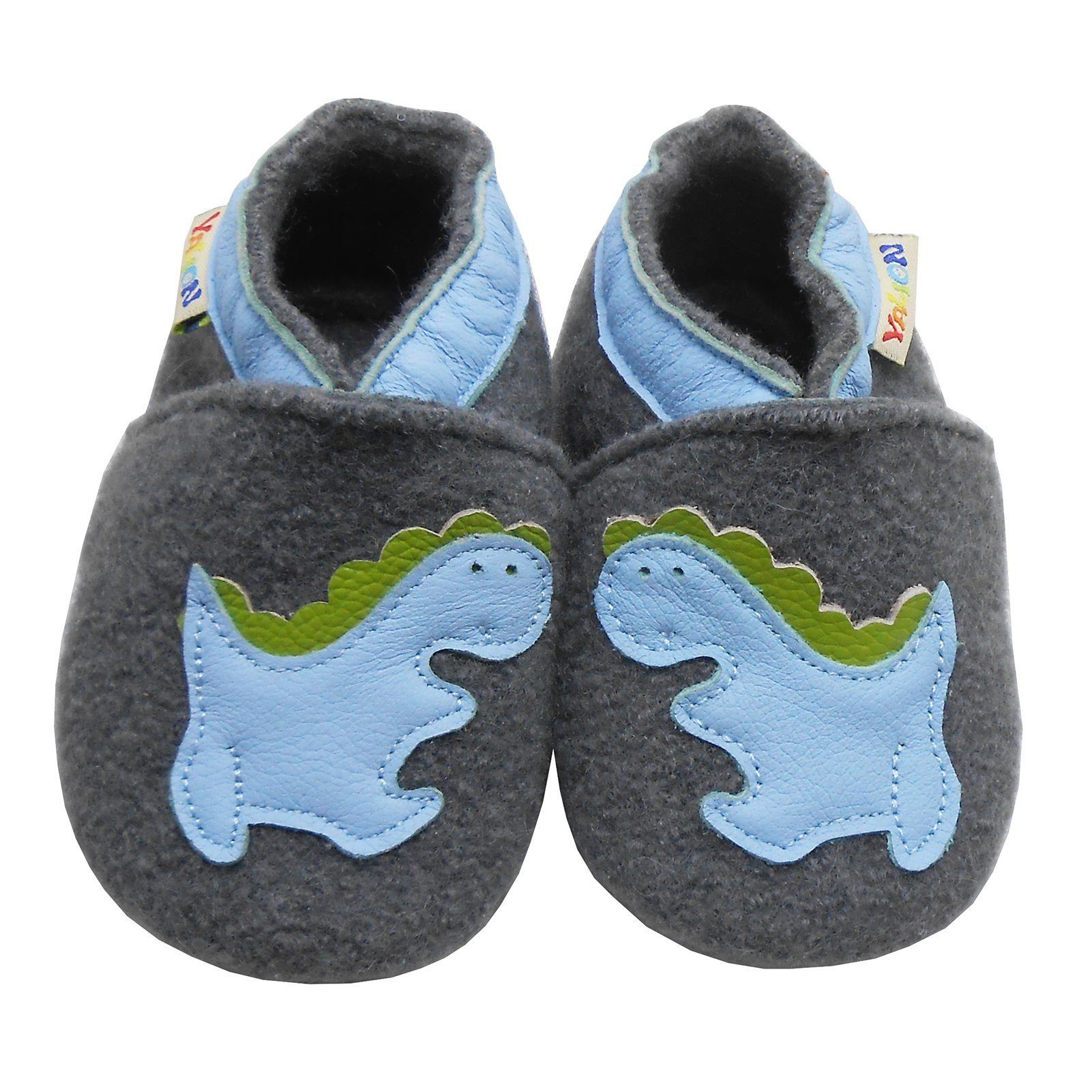 Yalion Kinder Filz Hausschuhe aus Schafwolle und Leder Hausschuh