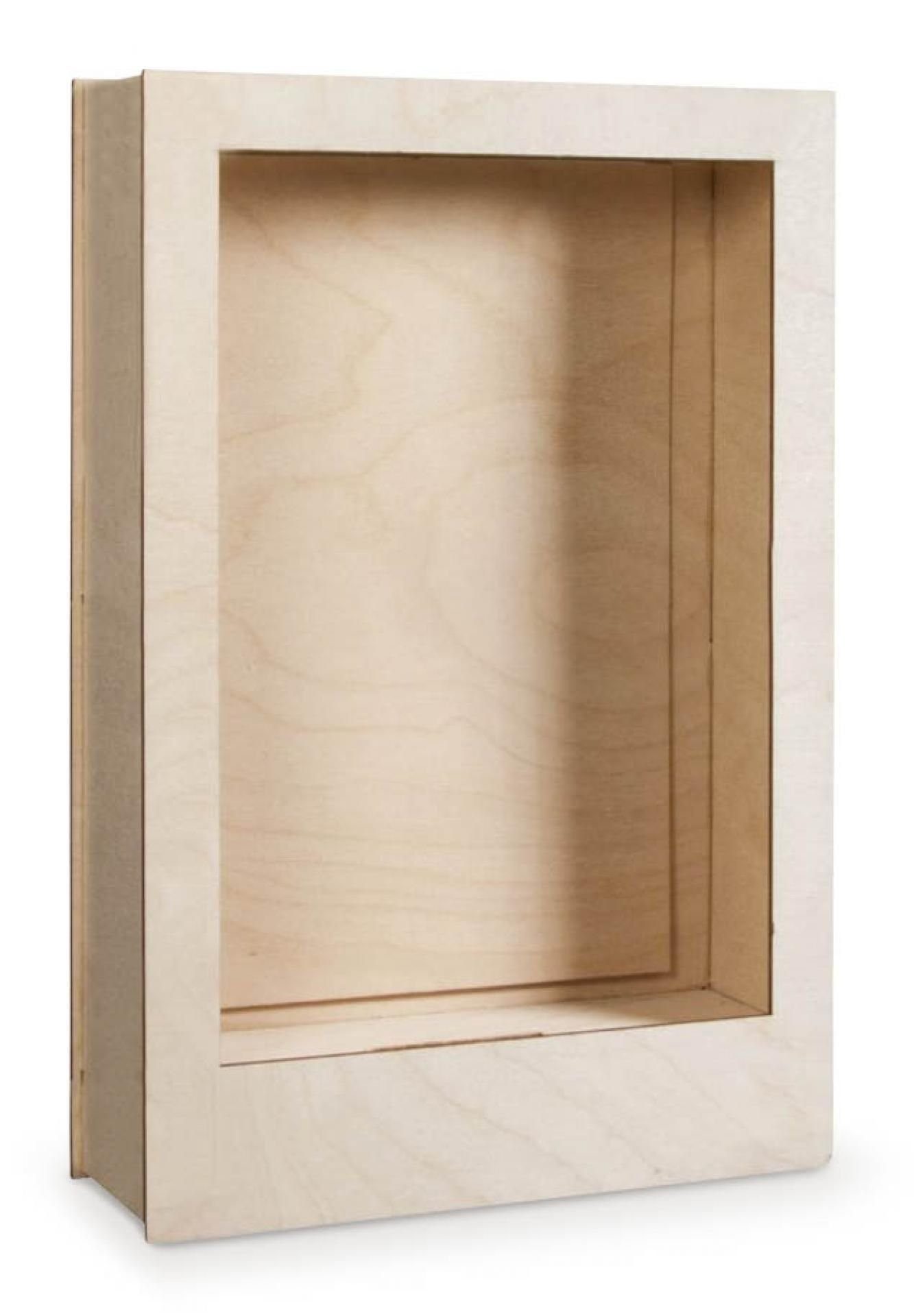 Bastelnaturmaterial Holzbausatz 3D Motivrahmen 8-tlg natur BxHxT 200x6,6x300mm NEU