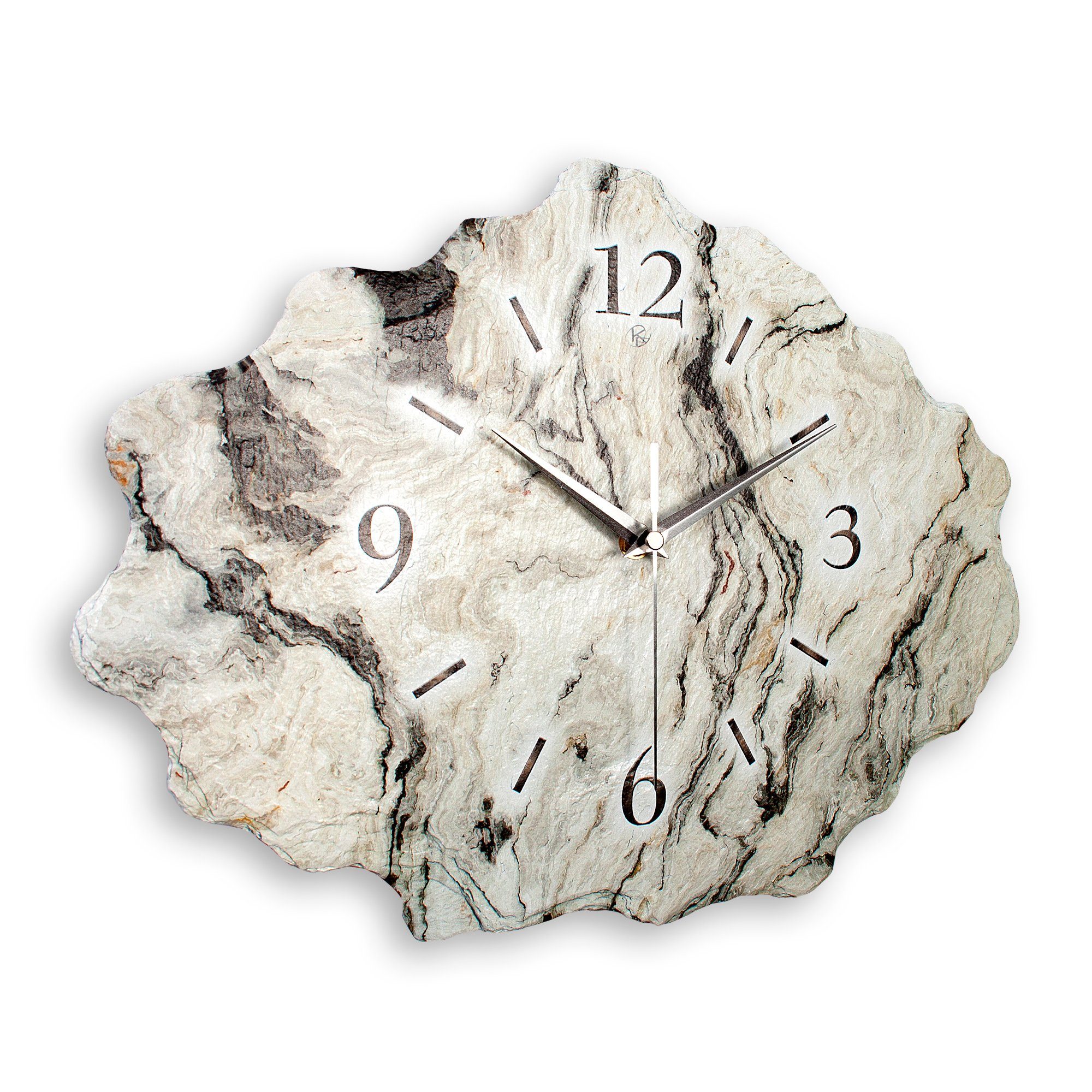 Kreative Feder Wanduhr Design-Wanduhr aus Stein günstig online kaufen