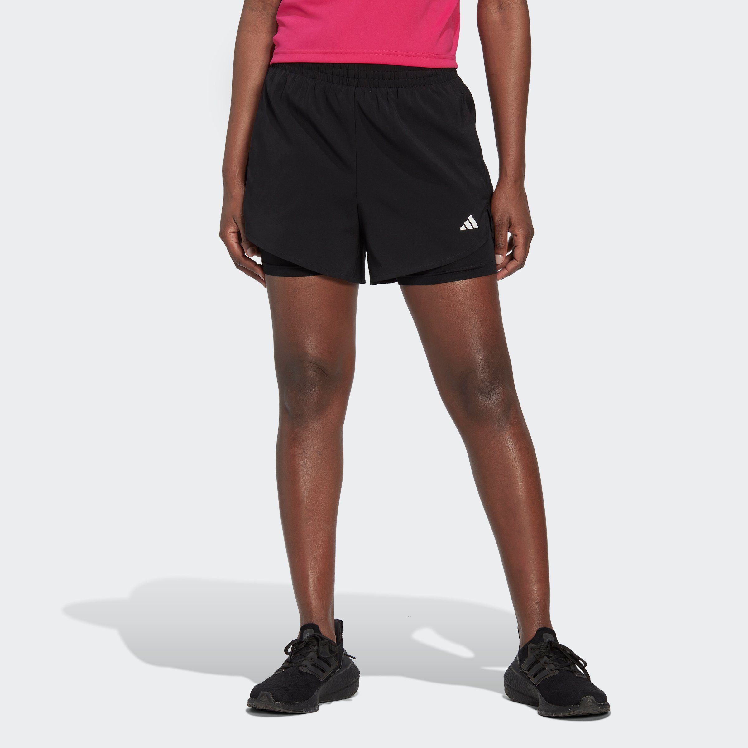 adidas Performance Shorts W MIN White / Black (1-tlg) 2IN1 SHO