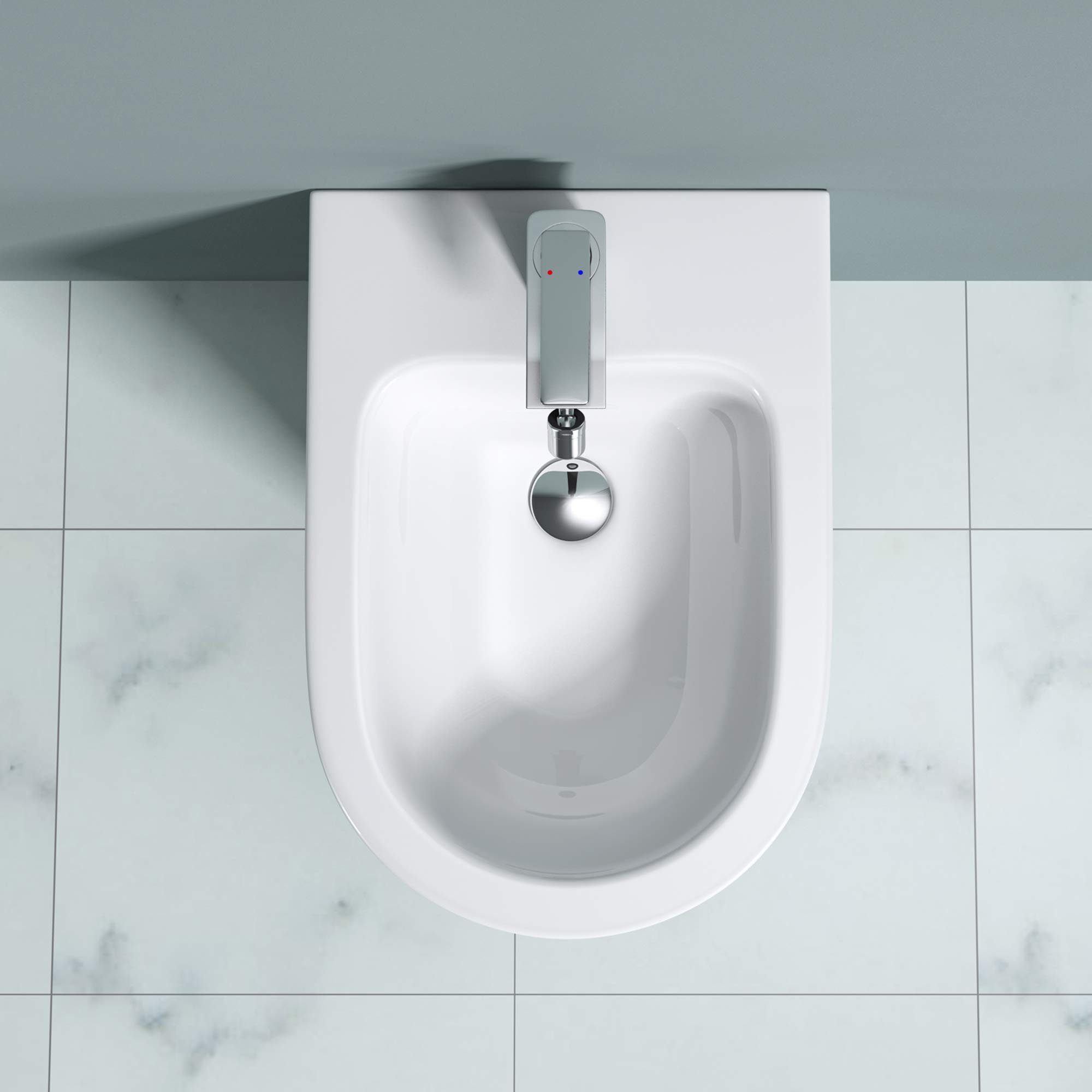doporro Bidet Hänge-Bidet WC-Bidet Formschön Wand Keramik, Wandbefestigung