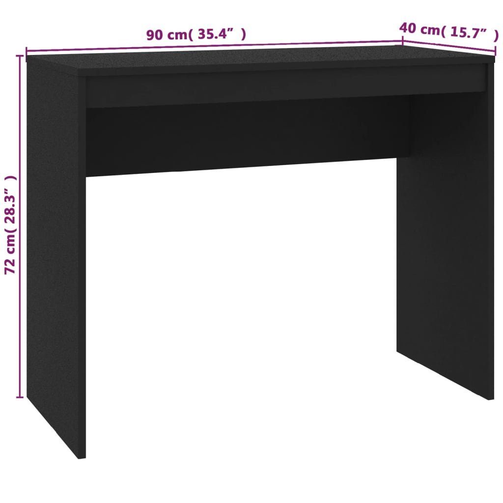 Schwarz Schreibtisch,Bürotisch Schreibtisch Weiß cm vidaXL Holzwerkstoff 90×40×72