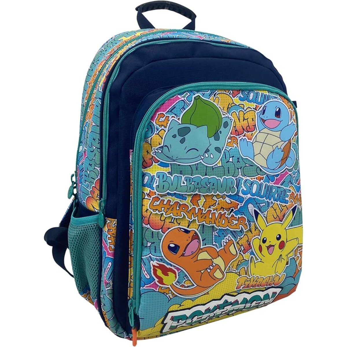 POKÉMON Kinderrucksack Pokémon Rucksack Schulrucksack 35x16x43cm mit Seitentaschen (1-tlg)