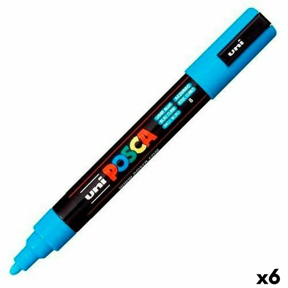 POSCA Маркери Filzstifte PC-5M Blau (6 Stück)