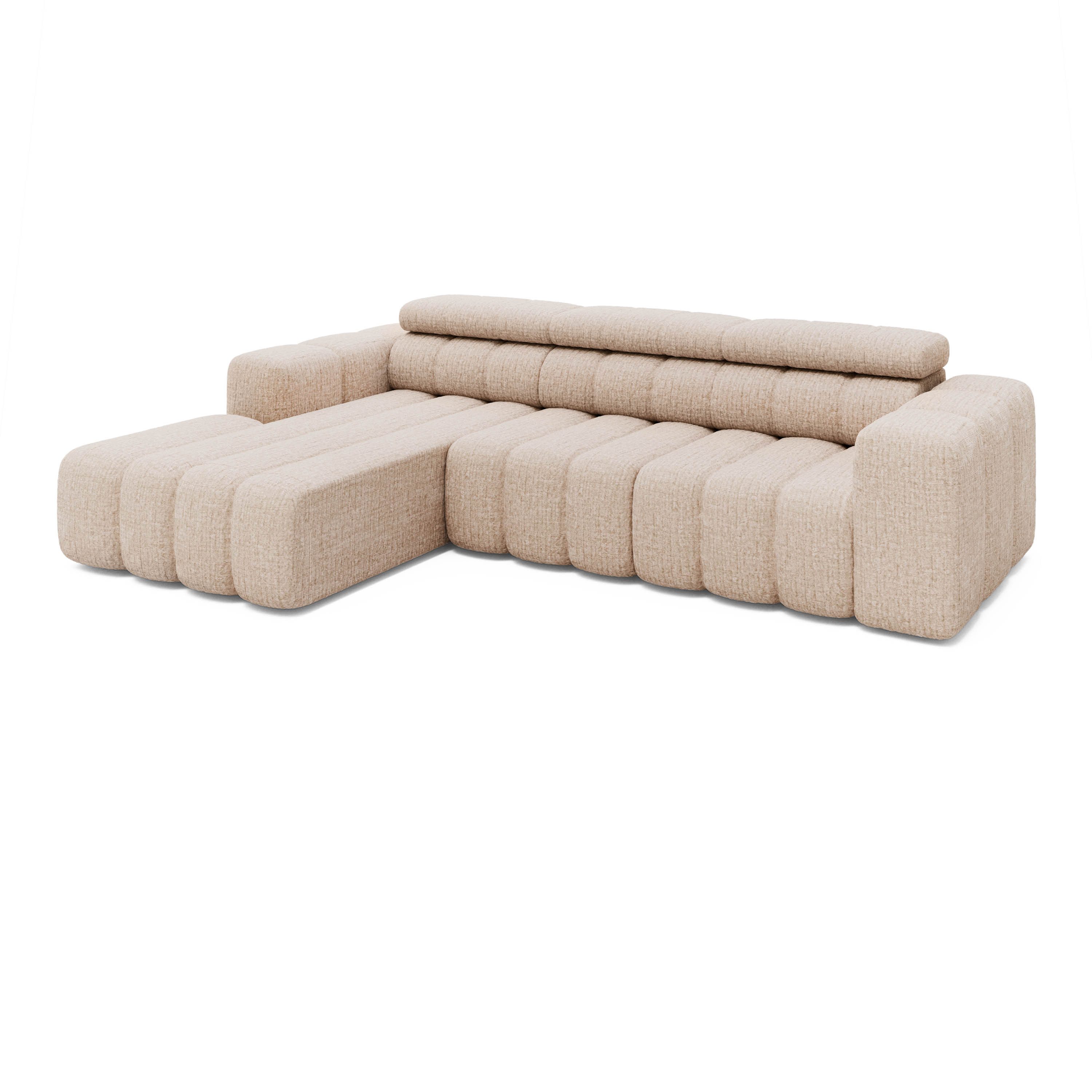 LIVORA Ecksofa SOFAS 100% Polyester beige, 289x118x78 cm beige