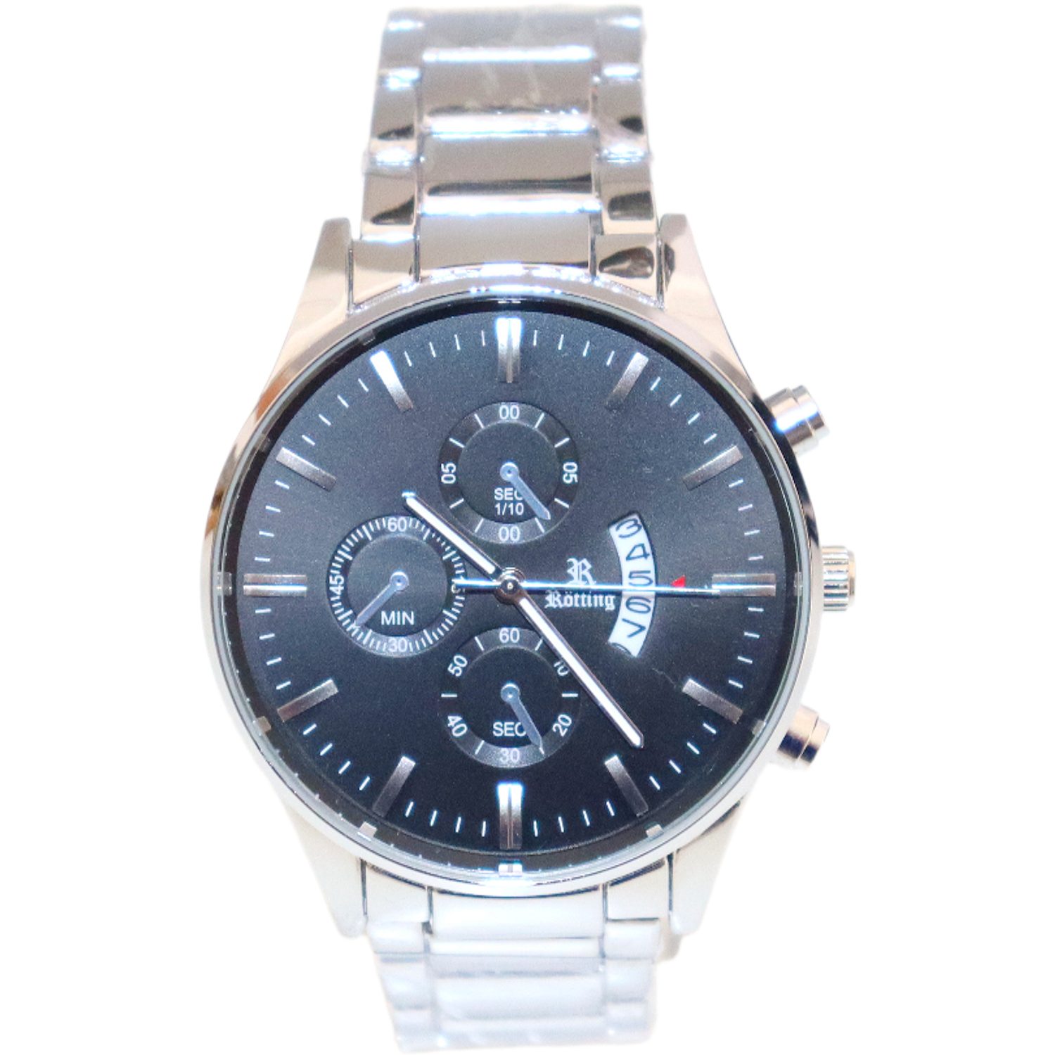 Rötting Design Quarzuhr Herrenuhr schwarzes Ziffernblatt günstig online kaufen