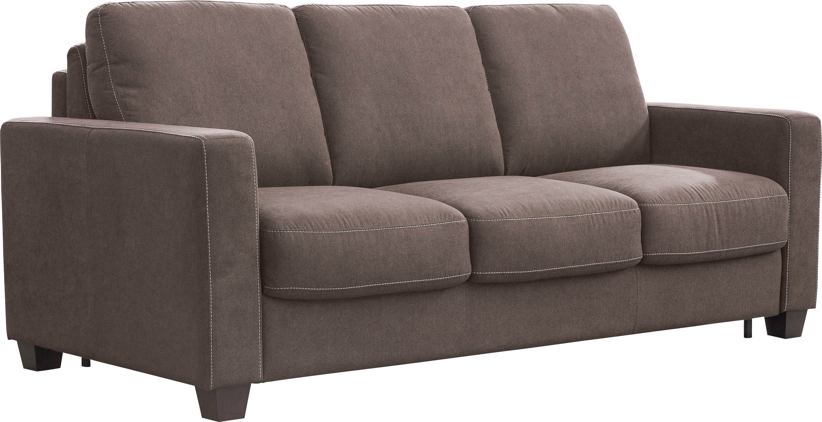 Nias Italia Schlafsofa Prato, inkl. Liegefläche klappbaren 150/208 cm Matratze Metallgestell, und braun