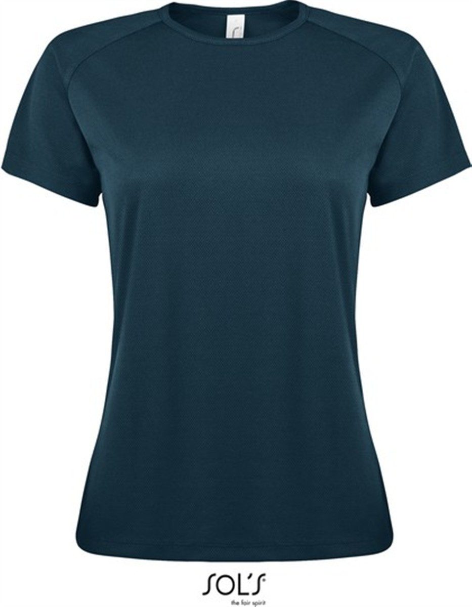 SOLS Trainingsshirt Damen Raglan Sport T-Shirt + Längerer Rücken