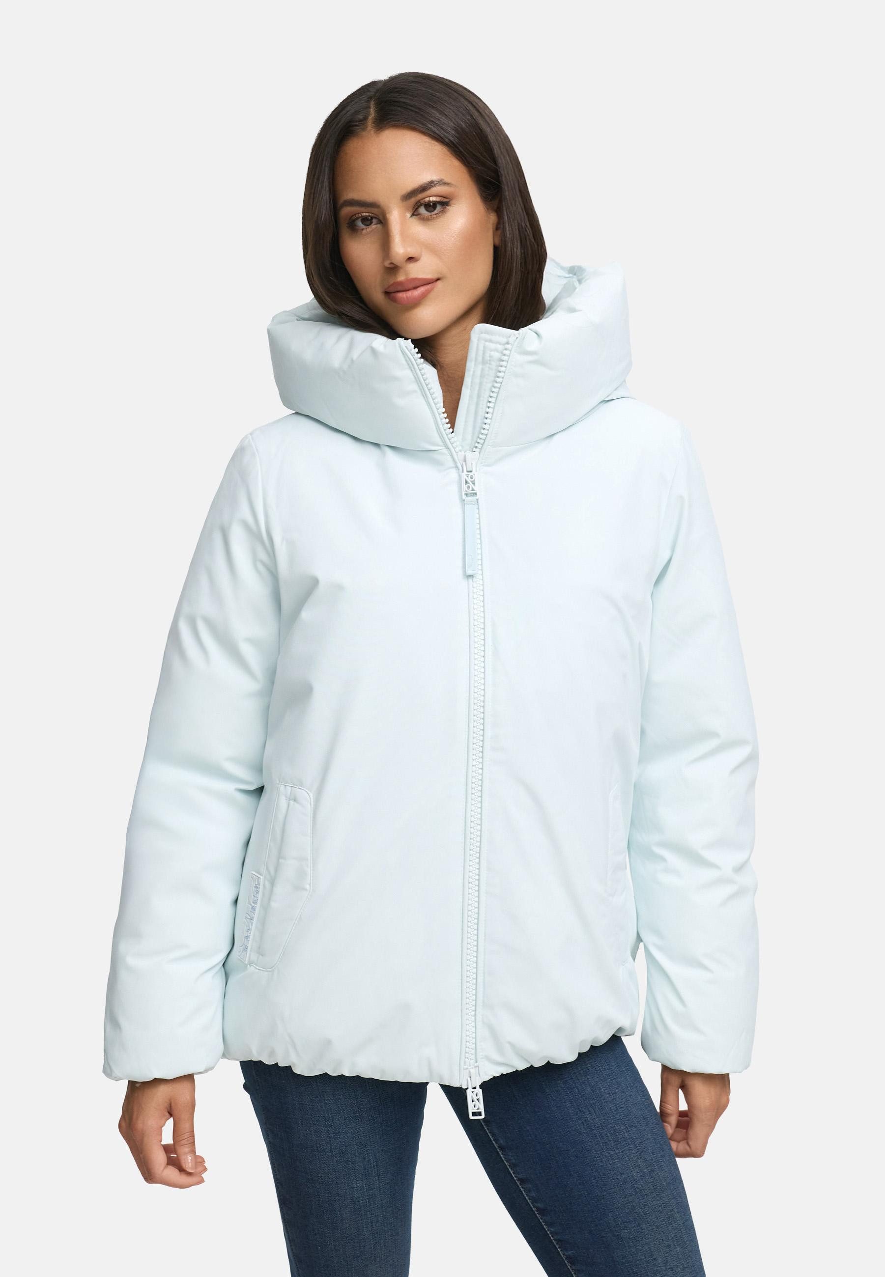 Navahoo Winterjacke Blütenlicht 14 Warme Damenjacke mit hohem Kragen