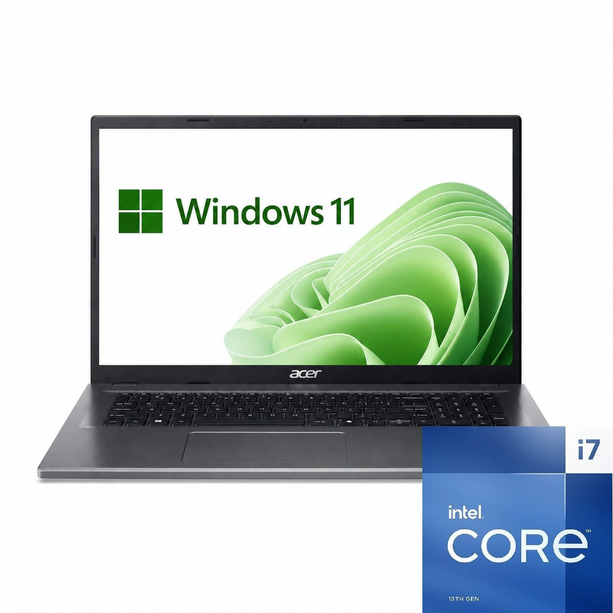 Acer Aspire A17 Business-Notebook (43,9 cm/17.3 Zoll, Intel Core i7 13620H, Intel UHD Grafik, 16 GB, 500 GB SSD)